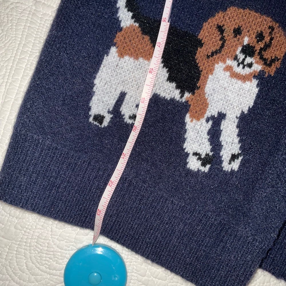 Navy Cardigan with Dog Patterns - Picture 7 of 7